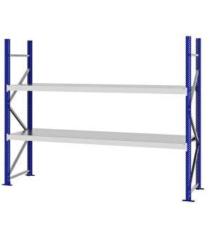 Weitspannregal Grundregal FORTIS, 2.000×2.500×600 mm, verzinkt