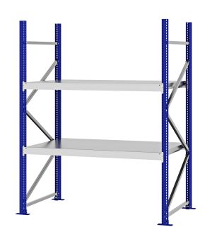Weitspannregal Grundregal FORTIS, 2.000×1.500×800 mm, verzinkt
