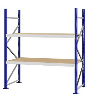 Weitspannregal Grundregal FORTIS, 2.000×1.750×800 mm, Spanplatte