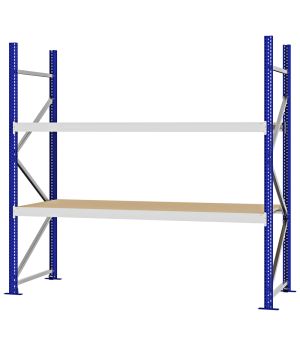 Weitspannregal Grundregal FORTIS, 2.000×2.000×800 mm, Spanplatte