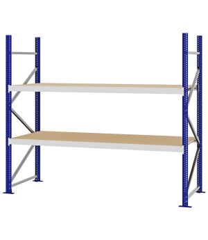 Weitspannregal Grundregal FORTIS, 2.000×2.250×800 mm, Spanplatte