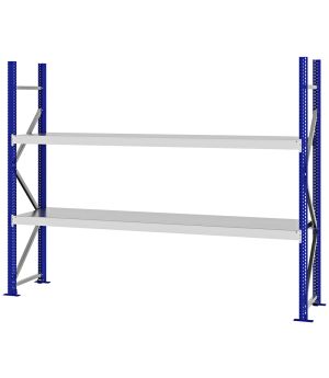 Weitspannregal Grundregal FORTIS, 2.000×2.500×800 mm, verzinkt