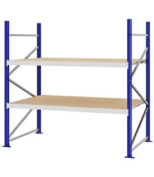 Weitspannregal Grundregal FORTIS, 2.000×2.000×1.000 mm, Spanplatte