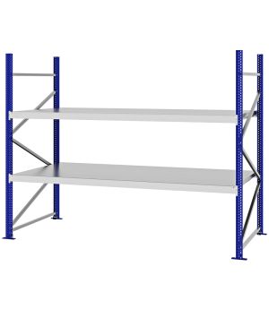 Weitspannregal Grundregal FORTIS, 2.000×2.500×1.000 mm, verzinkt