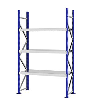Weitspannregal Grundregal FORTIS, 2.500×1.500×500 mm, verzinkt