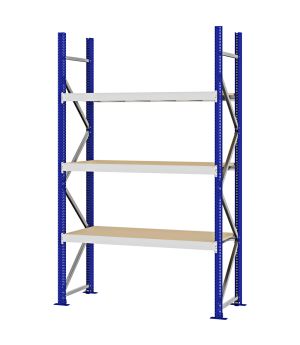Weitspannregal Grundregal FORTIS, 2.500×1.500×500 mm, Spanplatte