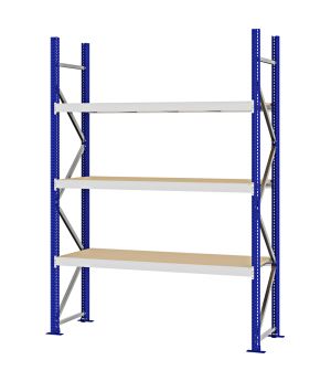 Weitspannregal Grundregal FORTIS, 2.500×1.750×500 mm, Spanplatte