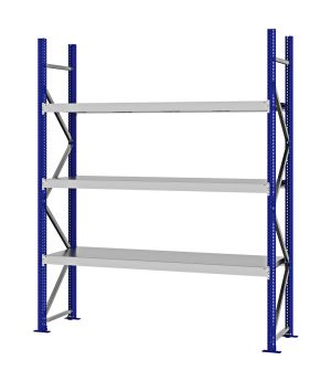 Weitspannregal Grundregal FORTIS, 2.500×2.000×500 mm, verzinkt