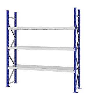 Weitspannregal Grundregal FORTIS, 2.500×2.250×500 mm, verzinkt
