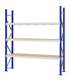 Weitspannregal Grundregal FORTIS, 2.500×2.250×500 mm, Spanplatte