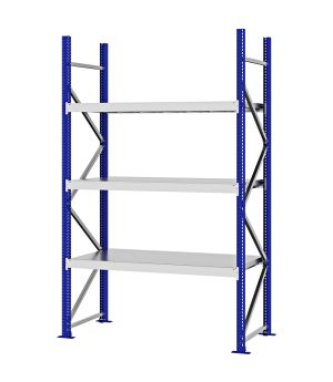 Weitspannregal Grundregal FORTIS, 2.500×1.500×600 mm, verzinkt