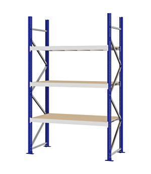 Weitspannregal Grundregal FORTIS, 2.500×1.500×600 mm, Spanplatte