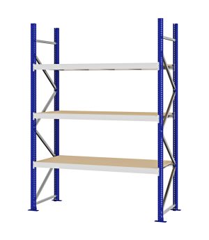 Weitspannregal Grundregal FORTIS, 2.500×1.750×600 mm, Spanplatte