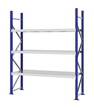 Weitspannregal Grundregal FORTIS, 2.500×2.000×600 mm, verzinkt