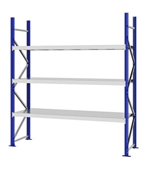 Weitspannregal Grundregal FORTIS, 2.500×2.250×600 mm, verzinkt