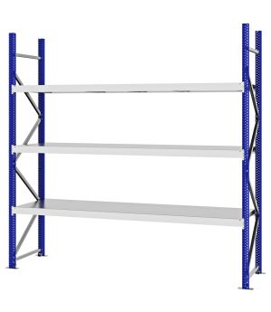 Weitspannregal Grundregal FORTIS, 2.500×2.500×600 mm, verzinkt
