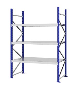 Weitspannregal Grundregal FORTIS, 2.500×1.750×800 mm, verzinkt