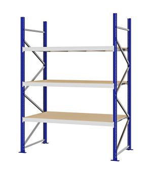 Weitspannregal Grundregal FORTIS, 2.500×1.750×800 mm, Spanplatte