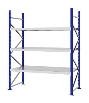 Weitspannregal Grundregal FORTIS, 2.500×2.000×800 mm, verzinkt