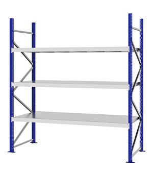Weitspannregal Grundregal FORTIS, 2.500×2.250×800 mm, verzinkt