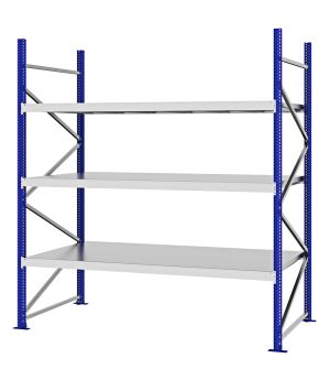 Weitspannregal Grundregal FORTIS, 2.500×2.250×1.000 mm, verzinkt