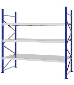 Weitspannregal Grundregal FORTIS, 2.500×2.500×1.000 mm, verzinkt
