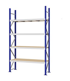 Weitspannregal Grundregal FORTIS, 3.000×1.750×500 mm, Spanplatte
