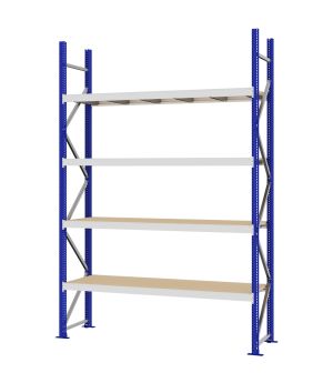 Weitspannregal Grundregal FORTIS, 3.000×2.000×500 mm, Spanplatte