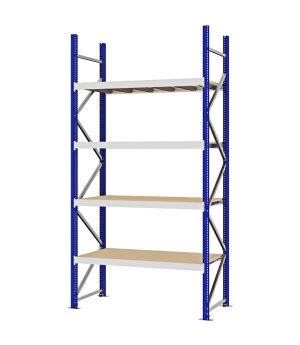 Weitspannregal Grundregal FORTIS, 3.000×1.500×600 mm, Spanplatte