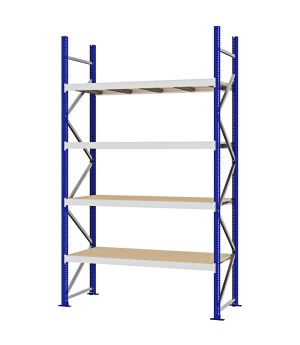 Weitspannregal Grundregal FORTIS, 3.000×1.750×600 mm, Spanplatte
