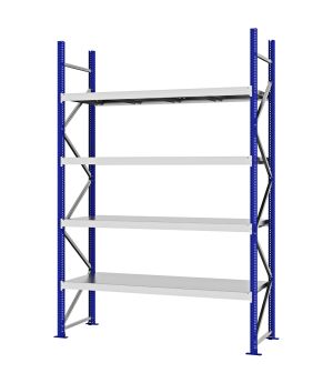 Weitspannregal Grundregal FORTIS, 3.000×2.000×600 mm, verzinkt
