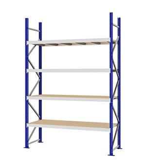 Weitspannregal Grundregal FORTIS, 3.000×2.000×600 mm, Spanplatte