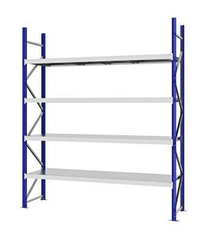 Weitspannregal Grundregal FORTIS, 3.000×2.500×600 mm, verzinkt
