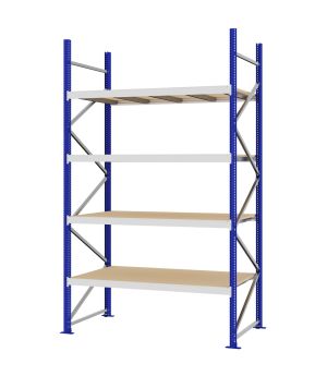 Weitspannregal Grundregal FORTIS, 3.000×1.750×800 mm, Spanplatte