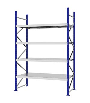 Weitspannregal Grundregal FORTIS, 3.000×2.000×800 mm, verzinkt