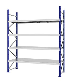 Weitspannregal Grundregal FORTIS, 3.000×2.500×800 mm, verzinkt