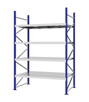 Weitspannregal Grundregal FORTIS, 3.000×2.000×1.000 mm, verzinkt