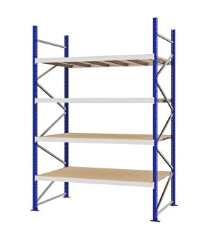 Weitspannregal Grundregal FORTIS, 3.000×2.000×1.000 mm, Spanplatte