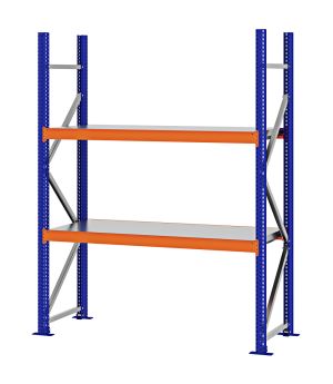 Weitspannregal Grundregal FORTIS, 2.000×1.500×500 mm, verzinkt