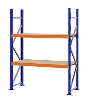 Weitspannregal Grundregal FORTIS, 2.000×1.500×500 mm, Spanplatte