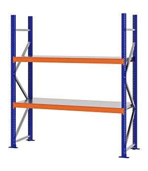 Weitspannregal Grundregal FORTIS, 2.000×1.750×500 mm, verzinkt