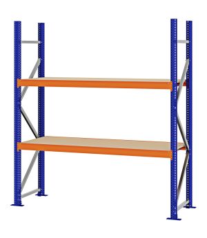 Weitspannregal Grundregal FORTIS, 2.000×1.750×500 mm, Spanplatte