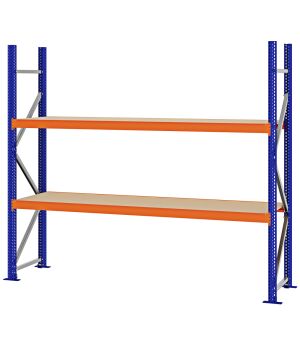 Weitspannregal Grundregal FORTIS, 2.000×2.250×500 mm, Spanplatte