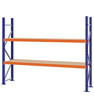 Weitspannregal Grundregal FORTIS, 2.000×2.500×500 mm, Spanplatte