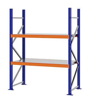 Weitspannregal Grundregal FORTIS, 2.000×1.500×600 mm, verzinkt