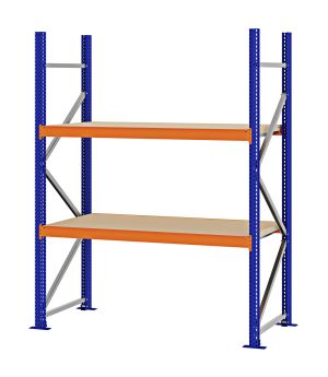Weitspannregal Grundregal FORTIS, 2.000×1.500×600 mm, Spanplatte