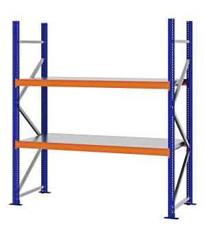Weitspannregal Grundregal FORTIS, 2.000×1.750×600 mm, verzinkt