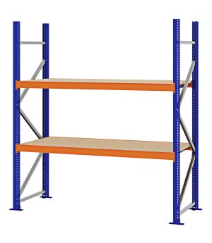 Weitspannregal Grundregal FORTIS, 2.000×1.750×600 mm, Spanplatte