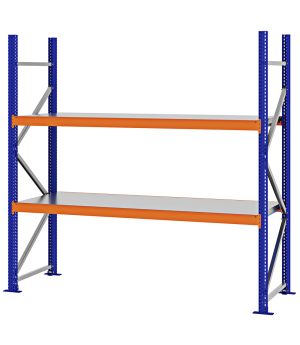 Weitspannregal Grundregal FORTIS, 2.000×2.000×600 mm, verzinkt
