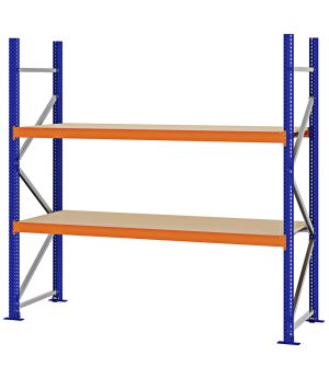 Weitspannregal Grundregal FORTIS, 2.000×2.000×600 mm, Spanplatte